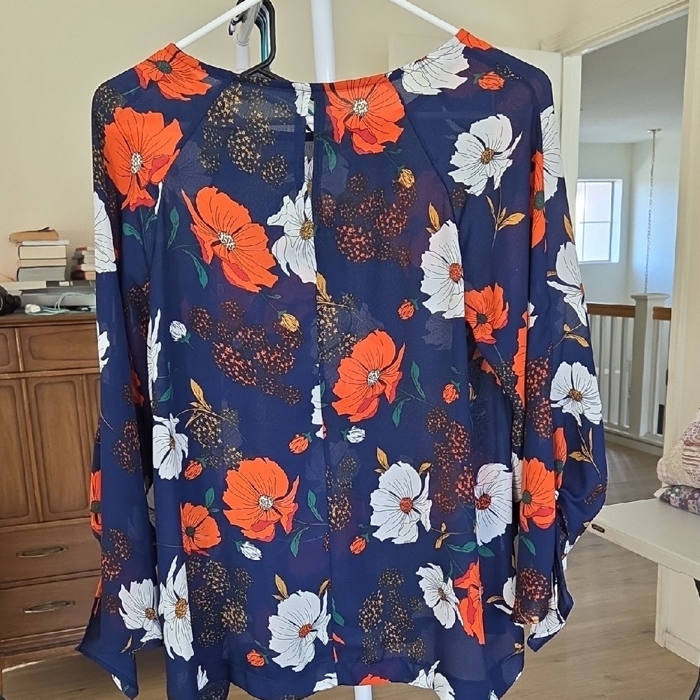 Chris & Carol Floral Blouse Size Small - Picture 5 of 14
